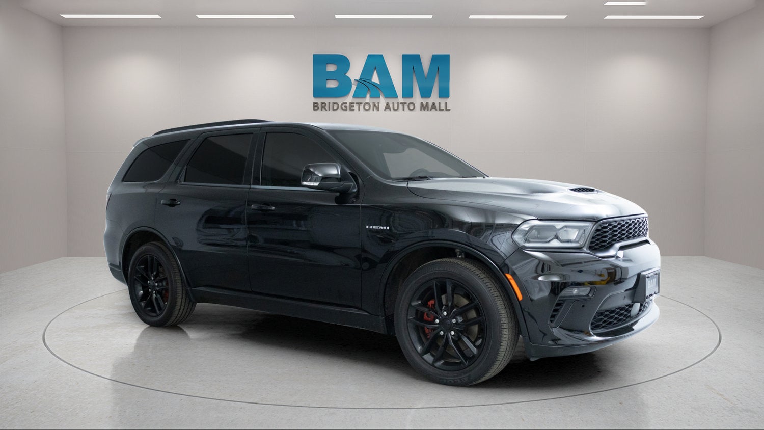 2023 Dodge Durango R/T Premium AWD in Black — front three-quarter view