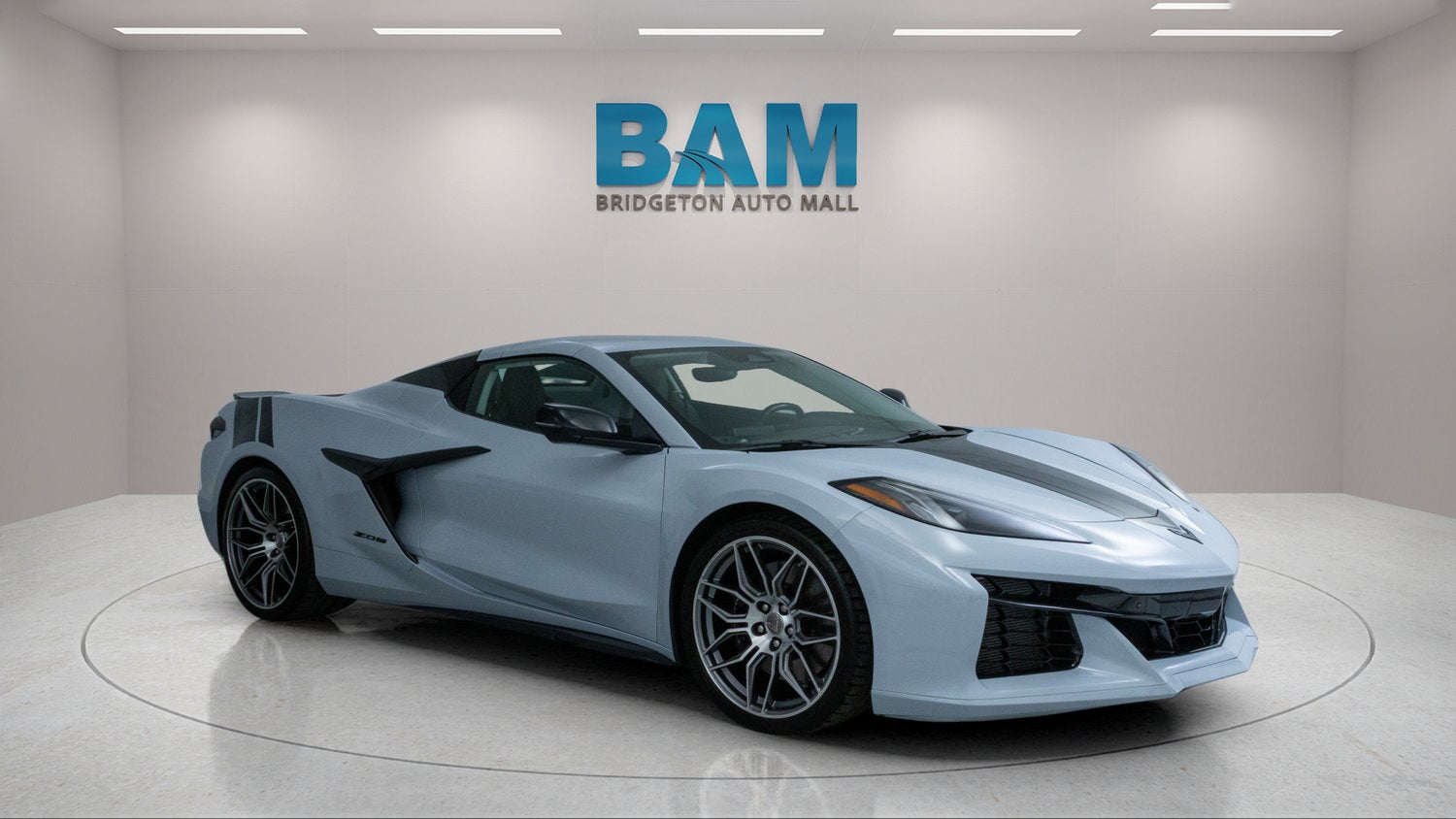 2024 Chevrolet Corvette Z06 3LZ in Ceramic Matrix Gray Metallic — front three-quarter view