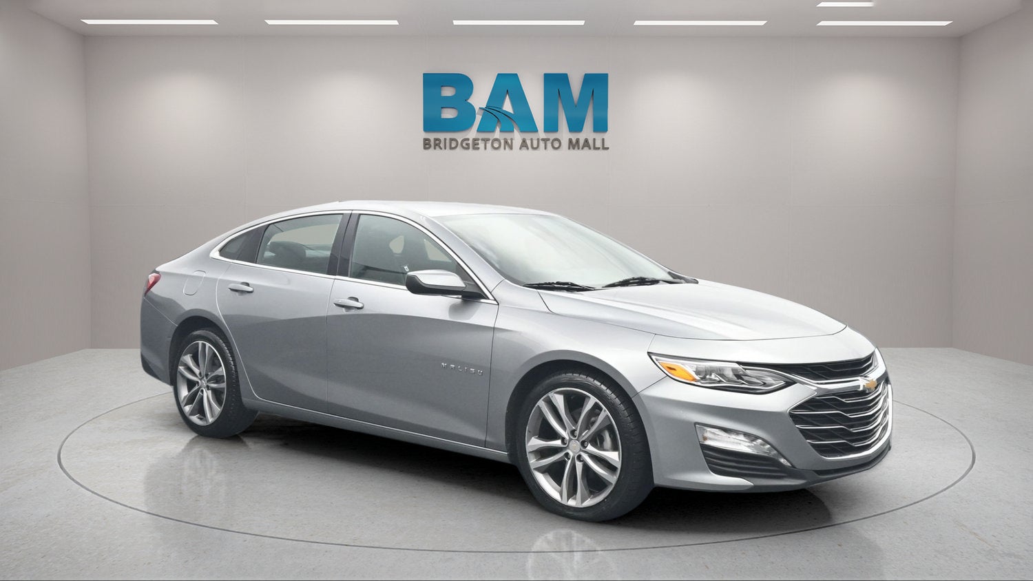 2024 Chevrolet Malibu 2LT in Sterling Gray Metallic — front three-quarter view