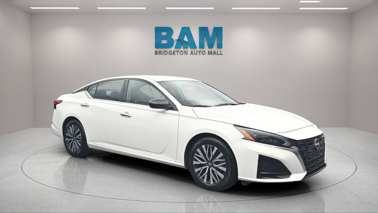 2025 Nissan Altima SV in White — front three-quarter view