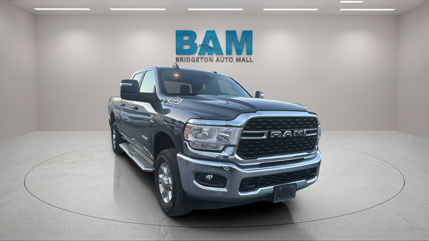 2024 RAM 2500 Big Horn in Gray — front three-quarter view