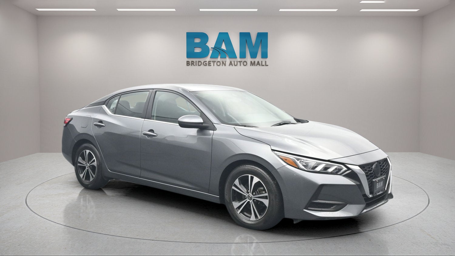 2022 Nissan Sentra SV Xtronic CVT in Gray — front three-quarter view