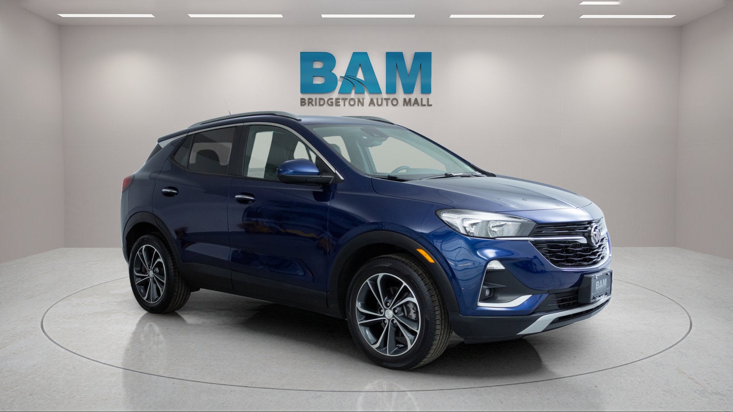 2023 Buick Encore GX Select in Sapphire Metallic — front three-quarter view